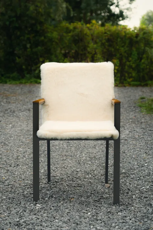 Sheepskin Cushion in ivory
