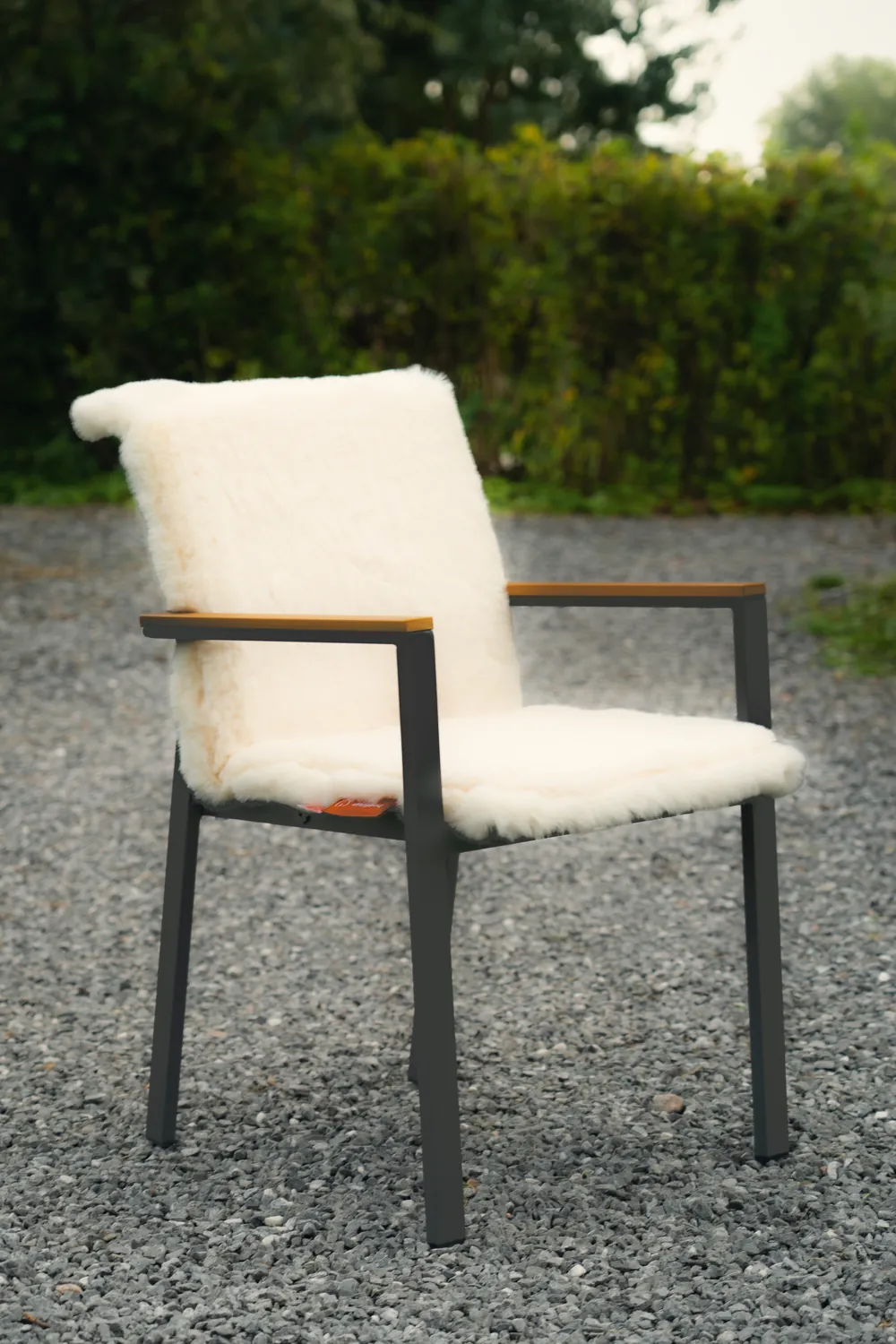 Sheepskin Cushion in ivory