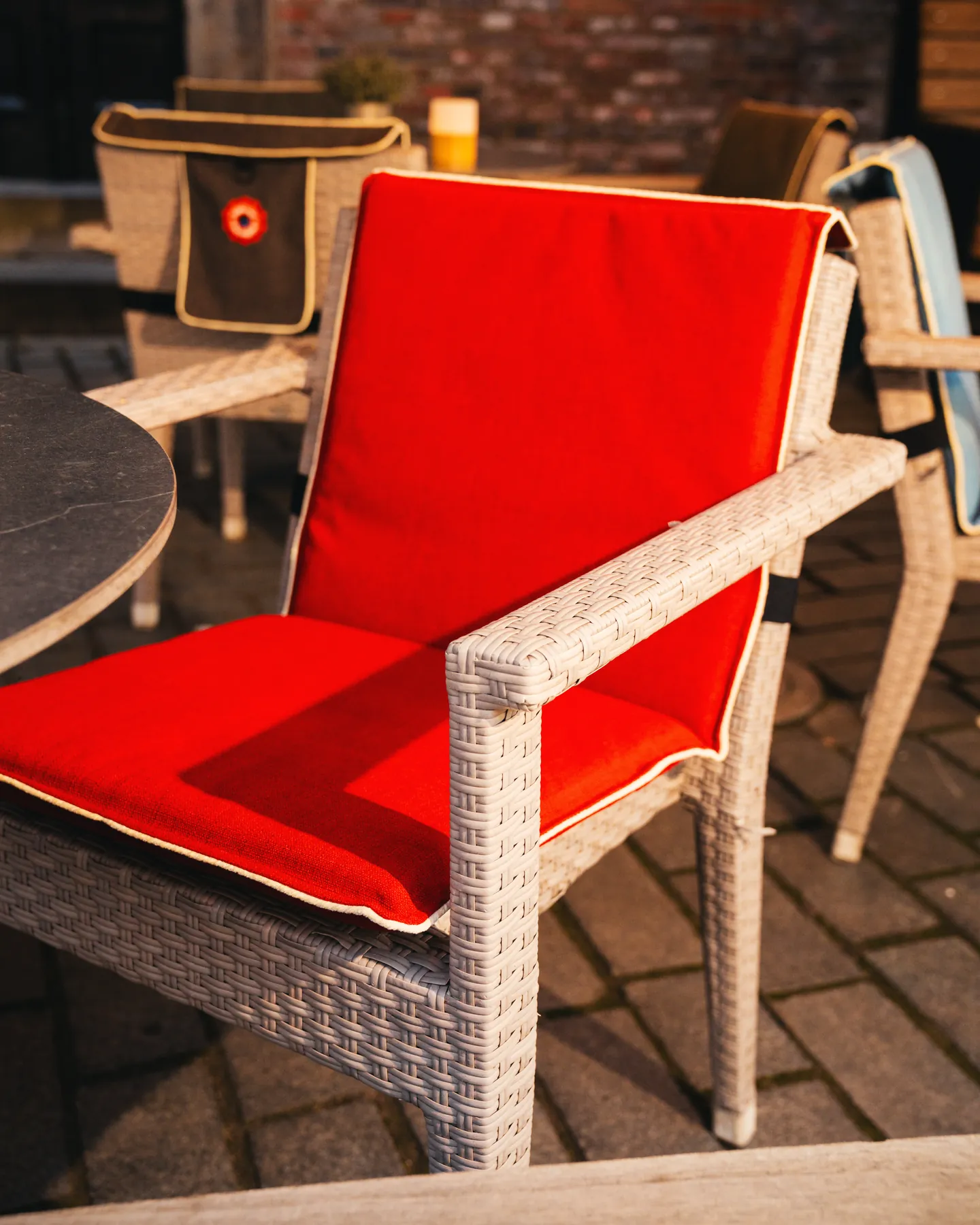 Heated seat cushion as an alternative to a gas heater